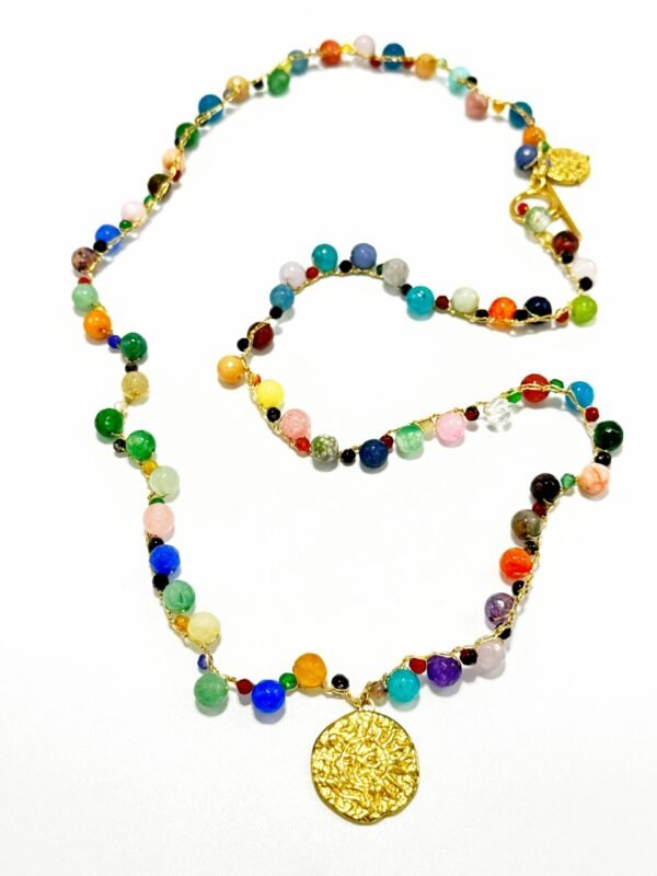 Collar Vilali Bolón Multicolor doble medalla