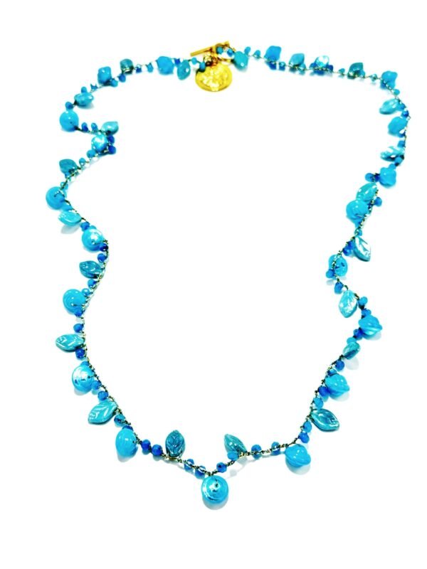 Collar Vilali Hojas Checas Dorado