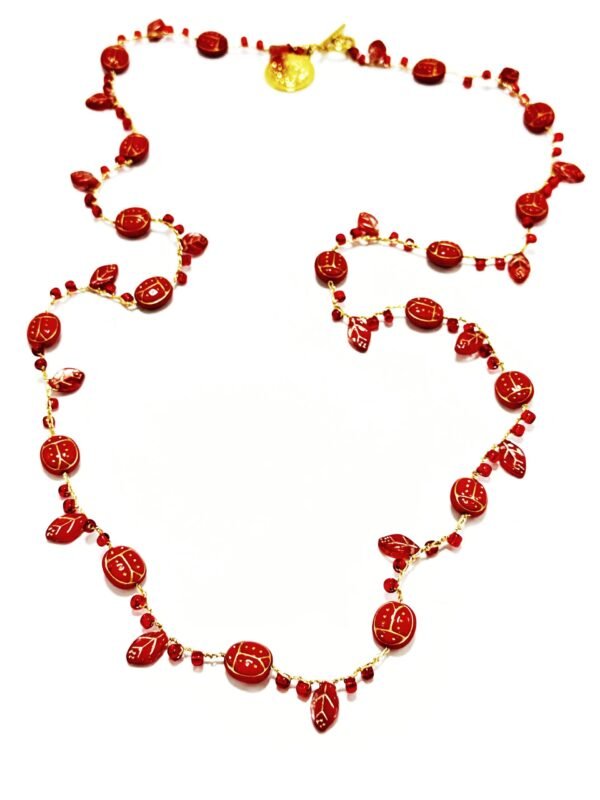 Collar Vilali Mariquitas Rojas Checas