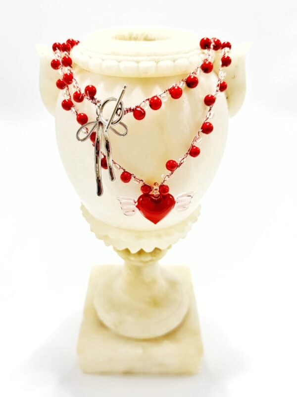 Collar Vilali Corazón Alado Total Rojo - Imagen 2