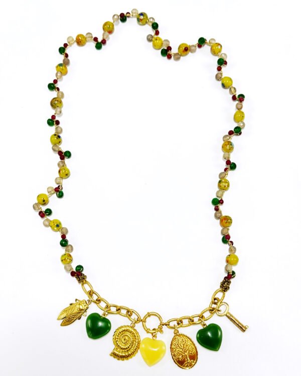 Collar Multi Corazones con Medallas