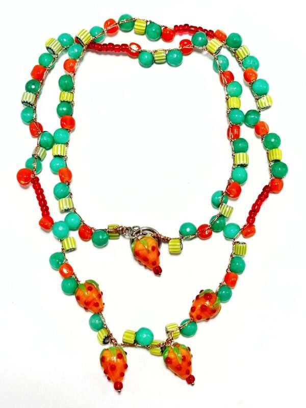 Collar Marta fresita naranja - Imagen 2