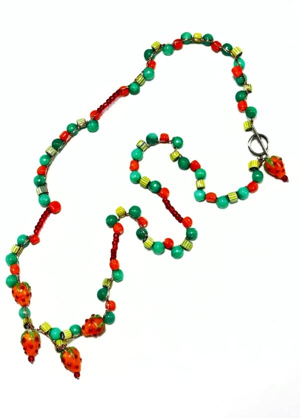 Collar Marta fresita naranja