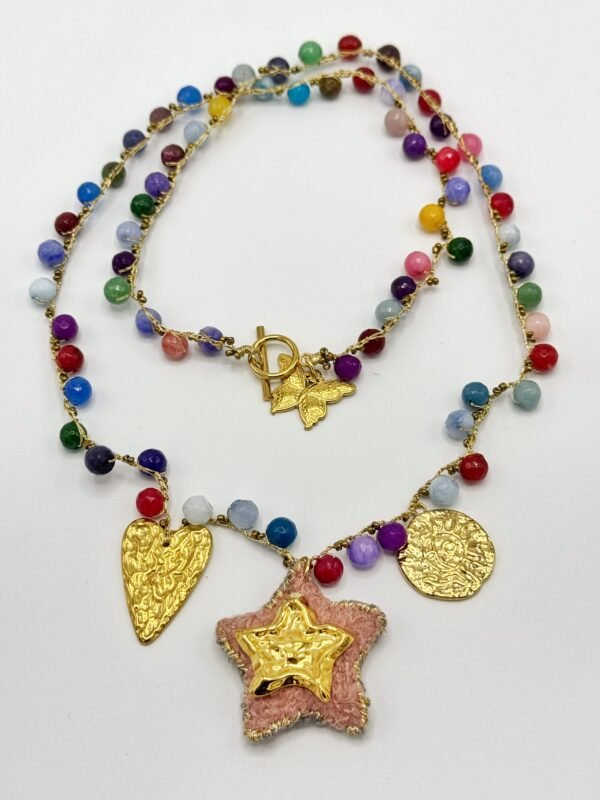Collar multicolor trio medallón XL star - Imagen 2