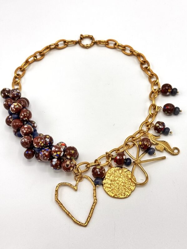 Gargantilla Ivon chocolate blue