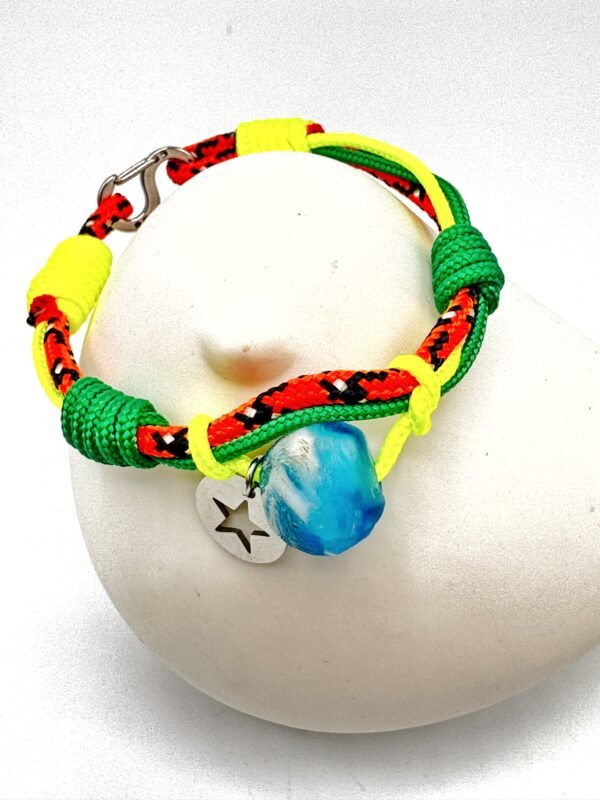 Pulsera Vilali cabo naútico bolón cristal reciclado